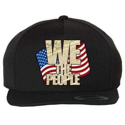 USA Flag: We The People Wool Snapback Cap