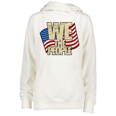 USA Flag: We The People Womens Funnel Neck Pullover Hood