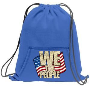 USA Flag: We The People Sweatshirt Cinch Pack Bag