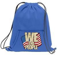 USA Flag: We The People Sweatshirt Cinch Pack Bag