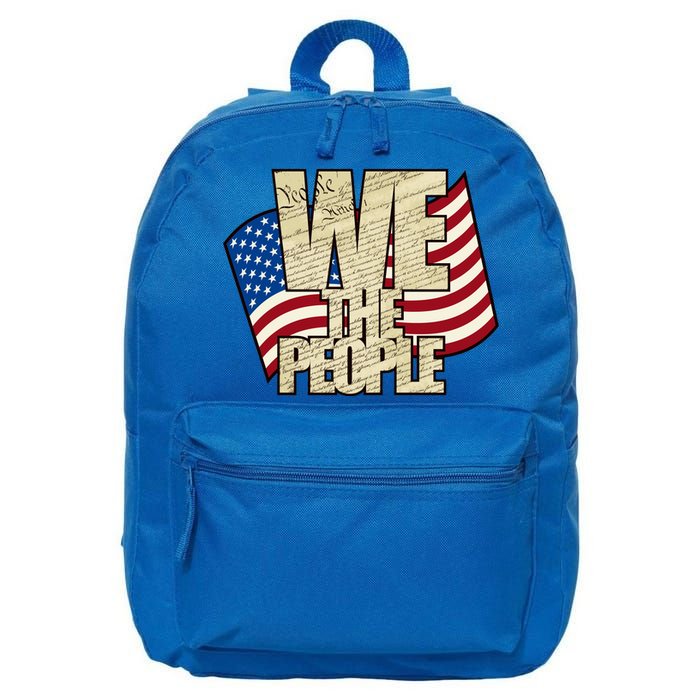 USA Flag: We The People 16 in Basic Backpack