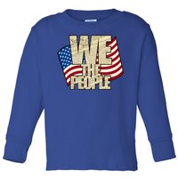 USA Flag: We The People Toddler Long Sleeve Shirt