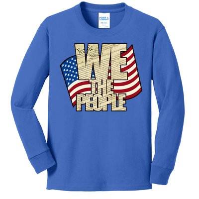 USA Flag: We The People Kids Long Sleeve Shirt