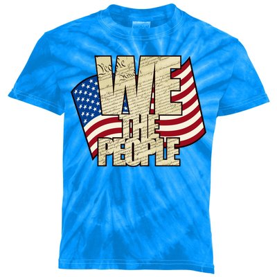 USA Flag: We The People Kids Tie-Dye T-Shirt