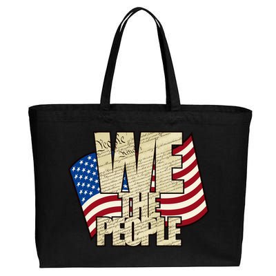 USA Flag: We The People Cotton Canvas Jumbo Tote