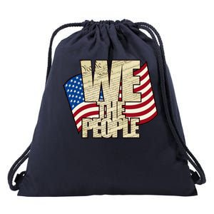 USA Flag: We The People Drawstring Bag