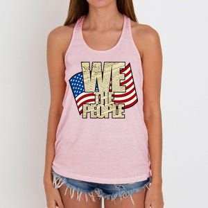 USA Flag: We The People Women's Knotted Racerback Tank