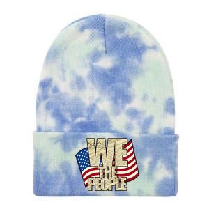 USA Flag: We The People Tie Dye 12in Knit Beanie