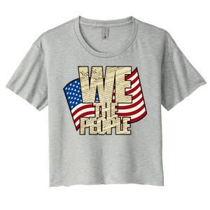 USA Flag: We The People Women's Crop Top Tee