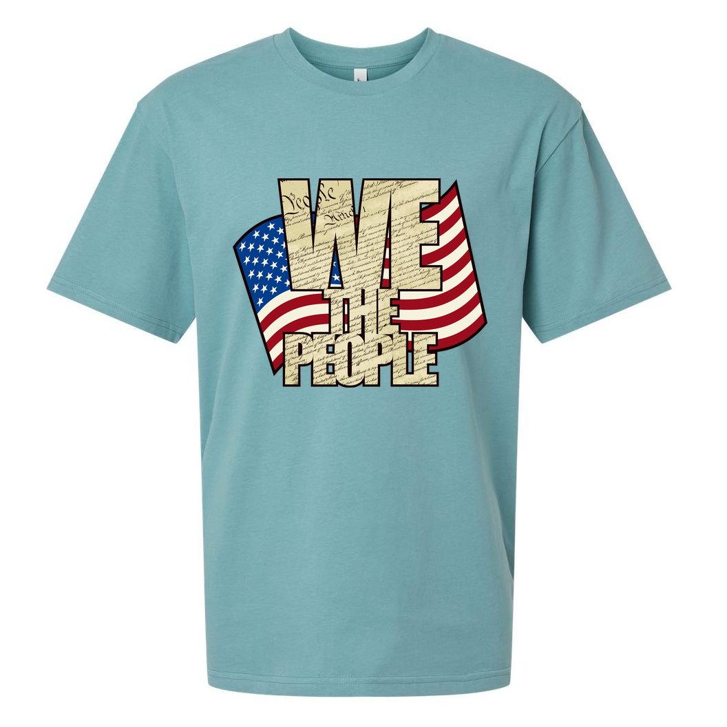 USA Flag: We The People Sueded Cloud Jersey T-Shirt