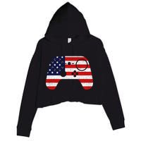 USA Gaming Controller  Crop Fleece Hoodie