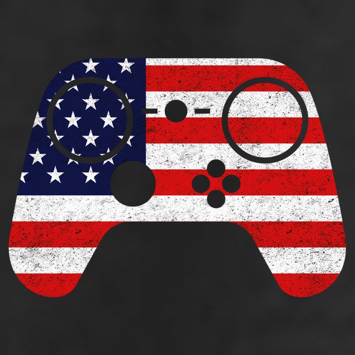 USA Gaming Controller  Crop Fleece Hoodie