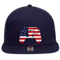 USA Gaming Controller  7 Panel Mesh Trucker Snapback Hat