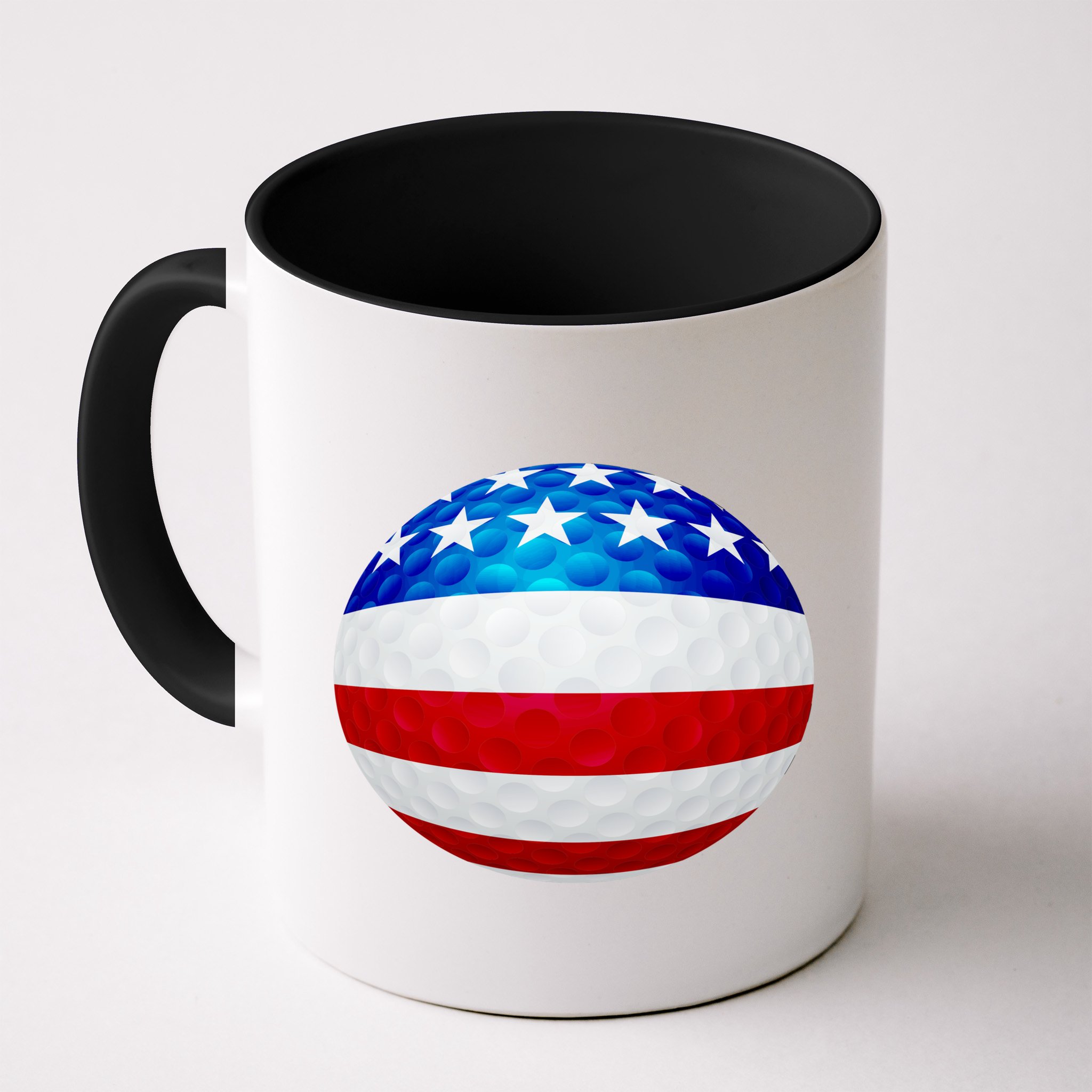 USA Golf Flag GolfBall Mug