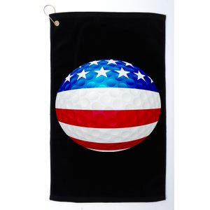 USA Golf Flag GolfBall Platinum Collection Golf Towel