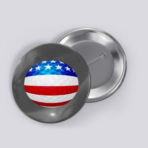 USA Golf Flag GolfBall Button