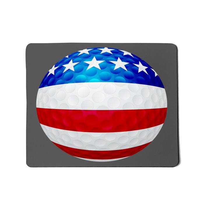 USA Golf Flag GolfBall Mousepad