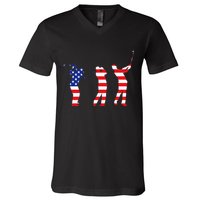 USA Golfer V-Neck T-Shirt