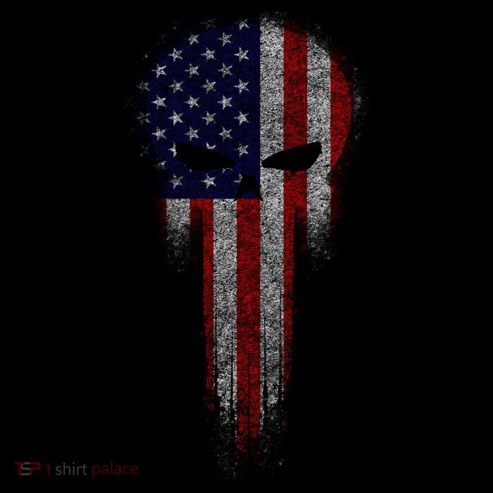 USA Grunge Skull Performance Shirt