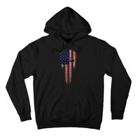 USA Grunge Skull Hoodie