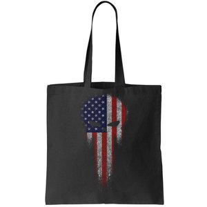 USA Grunge Skull Tote Bag