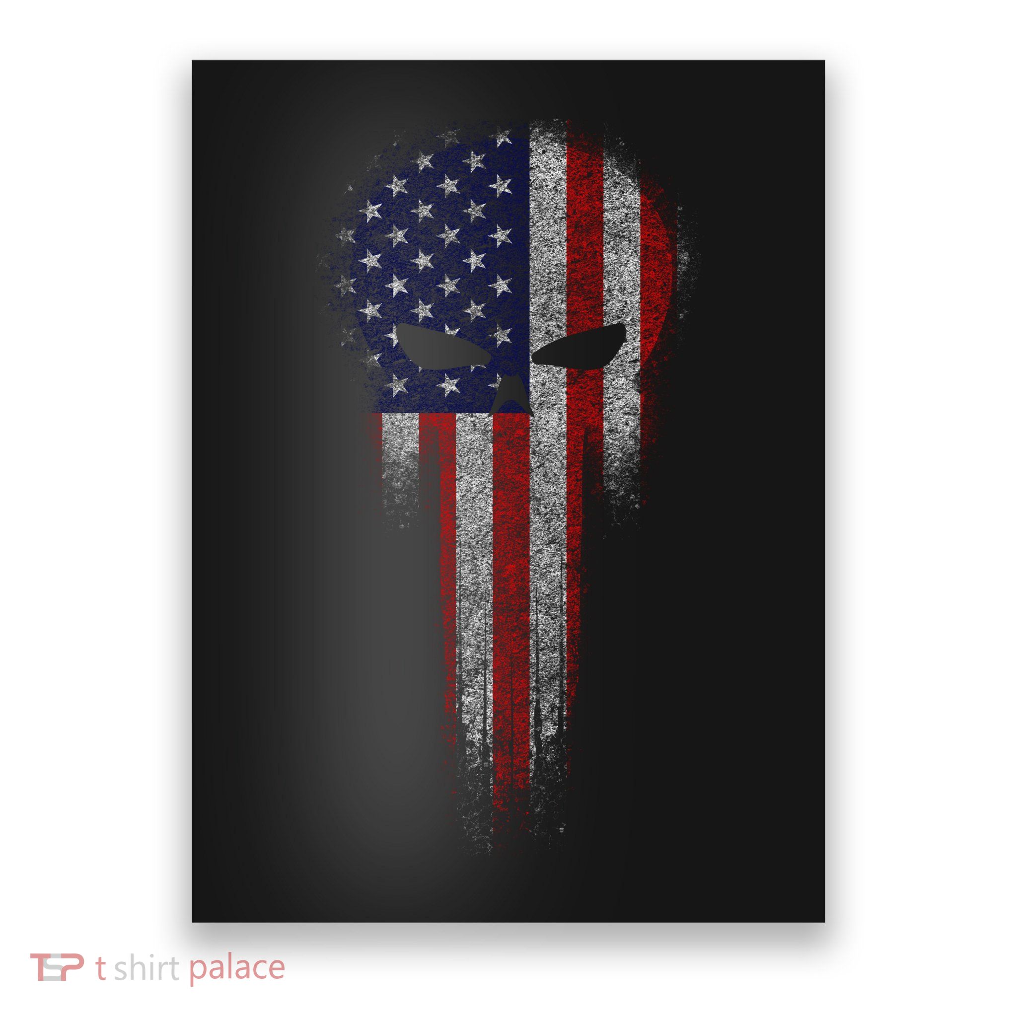 USA Grunge Skull Poster