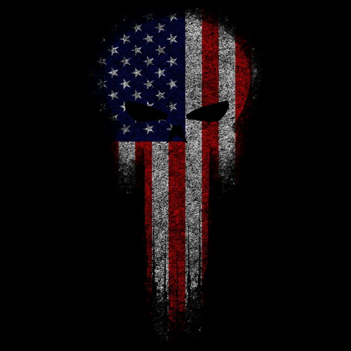 USA Grunge Skull Poster