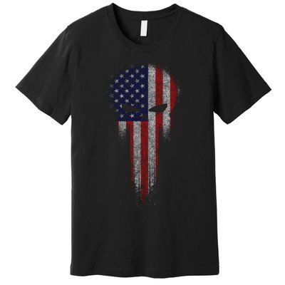 USA Grunge Skull Premium T-Shirt
