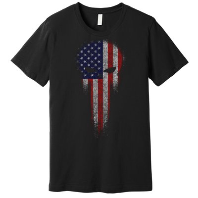 USA Grunge Skull Premium T-Shirt