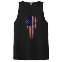 USA Grunge Skull PosiCharge Competitor Tank