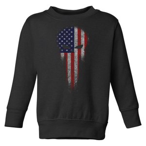 USA Grunge Skull Toddler Sweatshirt