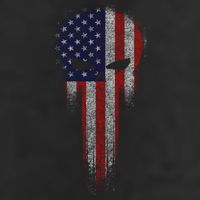 USA Grunge Skull Trucker Hat
