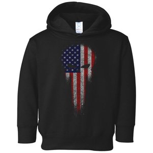 USA Grunge Skull Toddler Hoodie