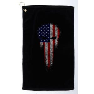 USA Grunge Skull Platinum Collection Golf Towel