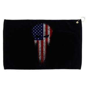 USA Grunge Skull Grommeted Golf Towel