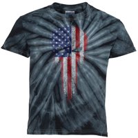 USA Grunge Skull Kids Tie-Dye T-Shirt