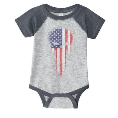 USA Grunge Skull Infant Baby Jersey Bodysuit