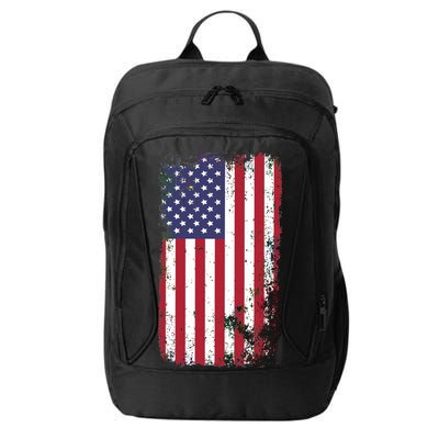 USA Grunge Vintage American Flag City Backpack