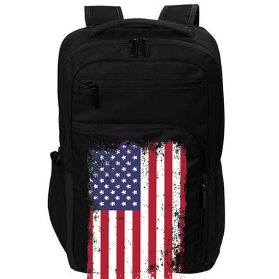 USA Grunge Vintage American Flag Impact Tech Backpack