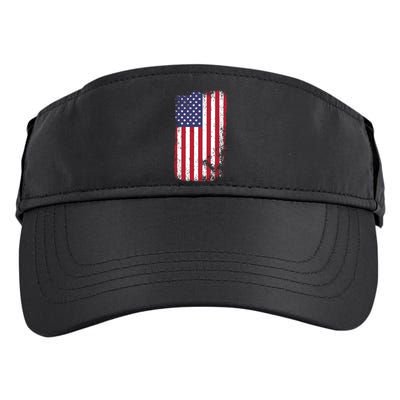 USA Grunge Vintage American Flag Adult Drive Performance Visor