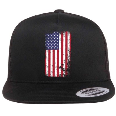 USA Grunge Vintage American Flag Flatbill Hat