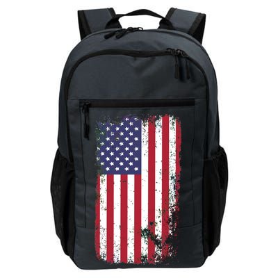 USA Grunge Vintage American Flag Daily Commute Backpack