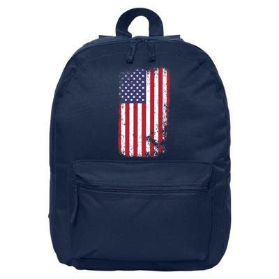 USA Grunge Vintage American Flag 16 in Basic Backpack