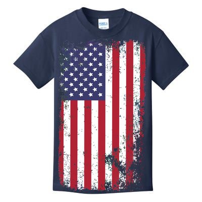 USA Grunge Vintage American Flag Kids T-Shirt