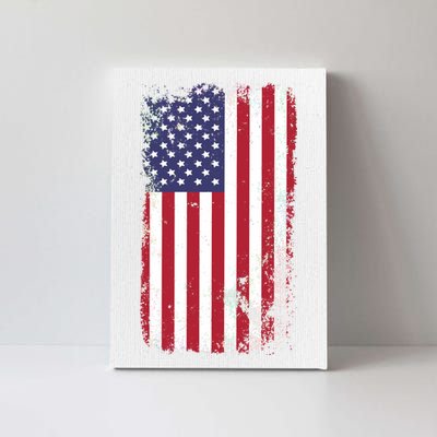 USA Grunge Vintage American Flag Canvas