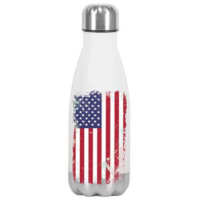 USA Grunge Vintage American Flag Stainless Steel Insulated Water Bottle