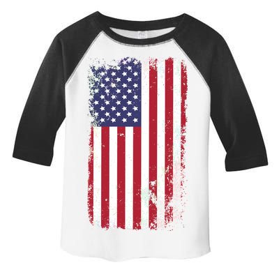 USA Grunge Vintage American Flag Toddler Fine Jersey T-Shirt