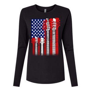 USA Guitar Womens Cotton Relaxed Long Sleeve T-Shirt