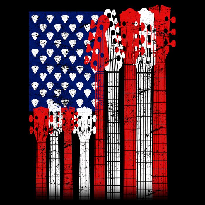 USA Guitar Button