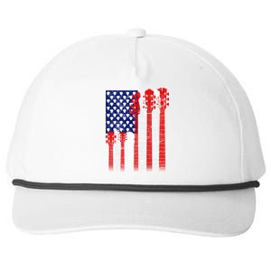 USA Guitar Snapback Five-Panel Rope Hat